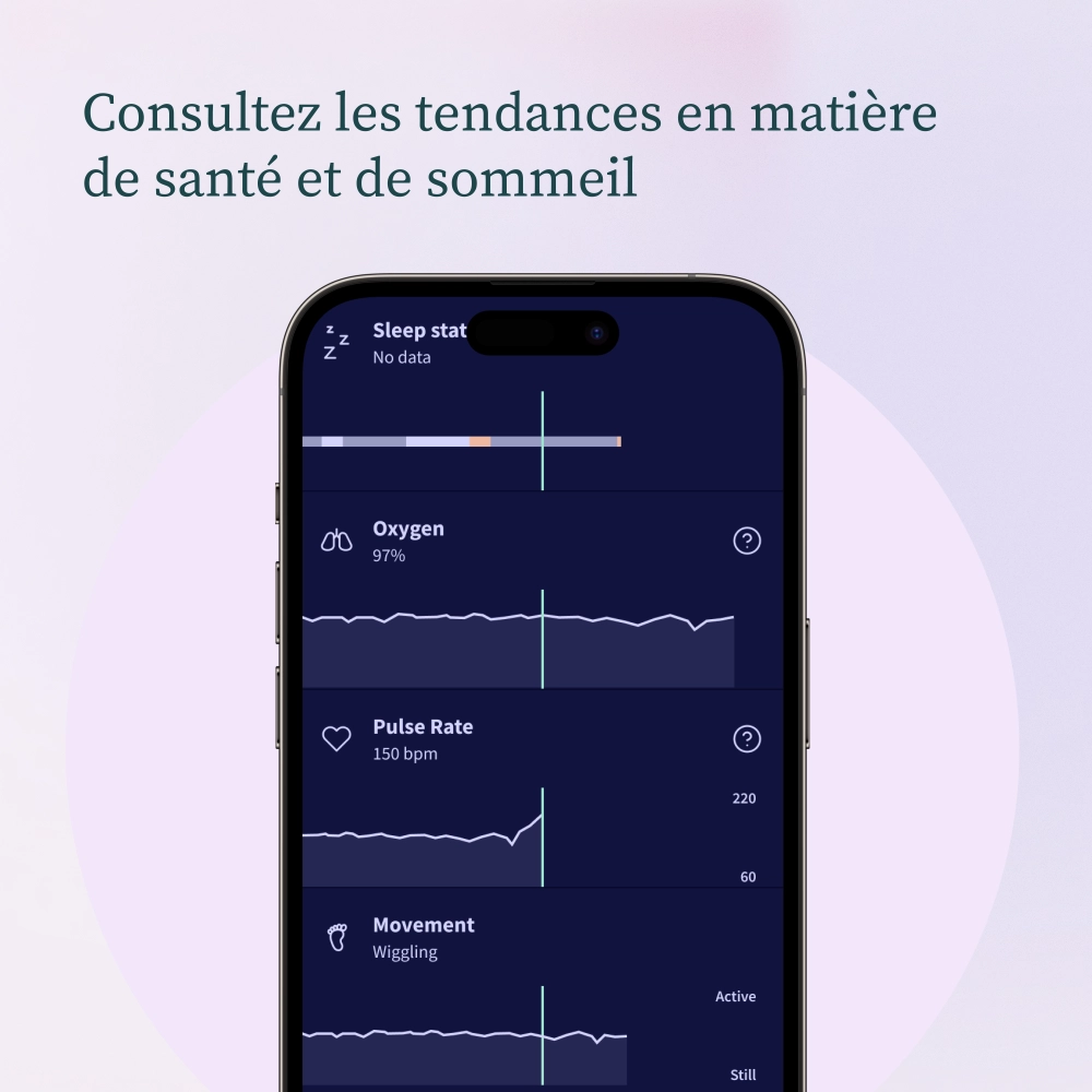 Babyphone Owlet Dream Sock - Mint + Cam 2 - Blanc