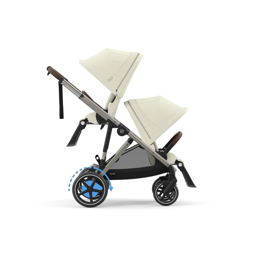 Poussette Double Cybex eGazelle S TPE - Seashell Beige