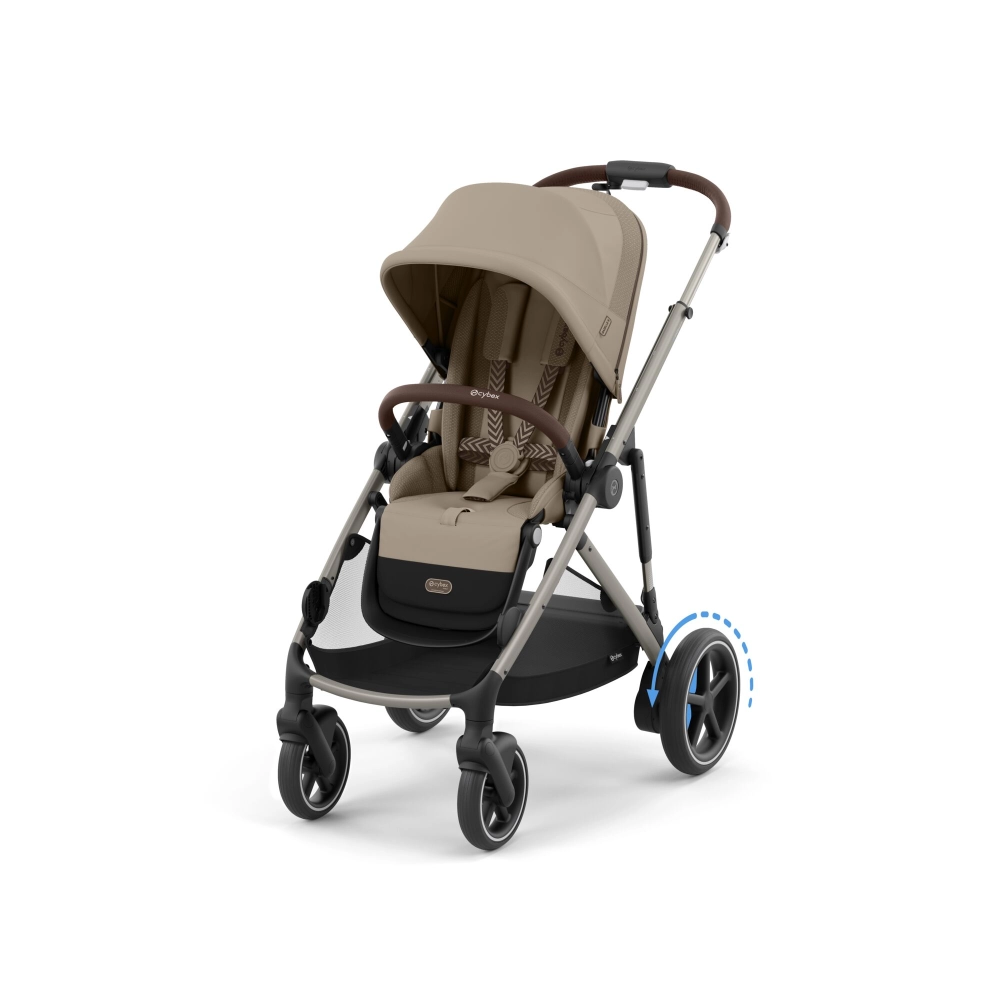 Poussette Double Cybex eGazelle S TPE + 2 Nacelles Gazelle Cot S - Almond Beige