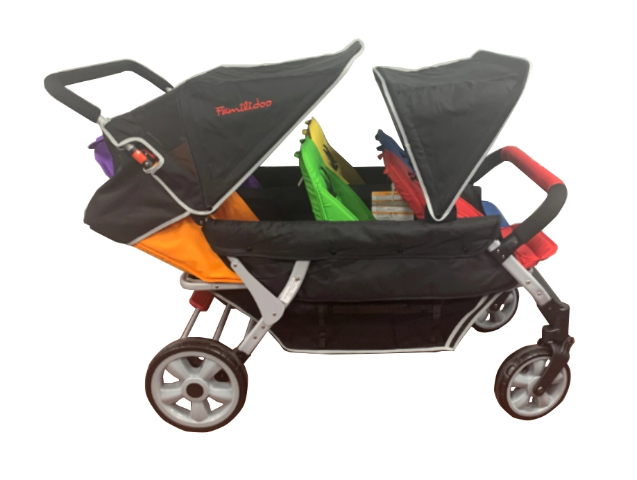 Poussette 6 Places Familidoo Lidoo Bus BB - Multicolore