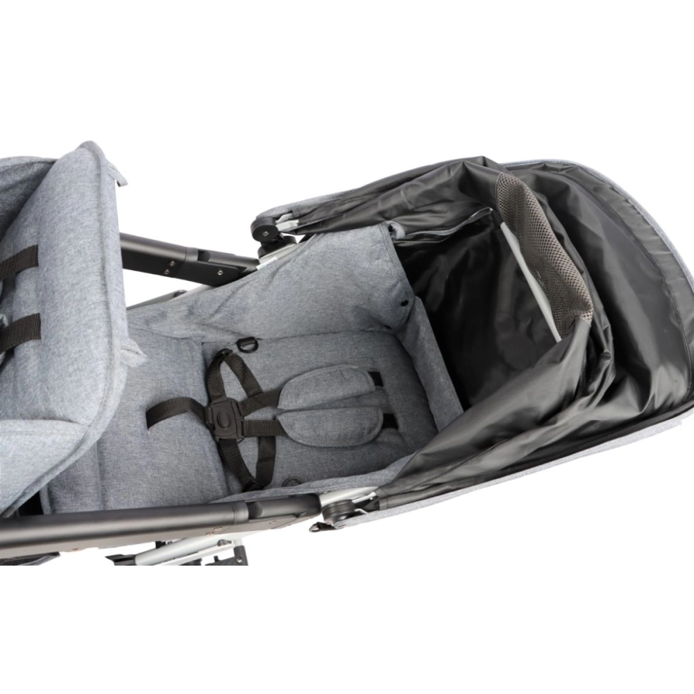 Poussette 3 Places Familidoo Lidoo H3E + Ergondrive - Full Grey