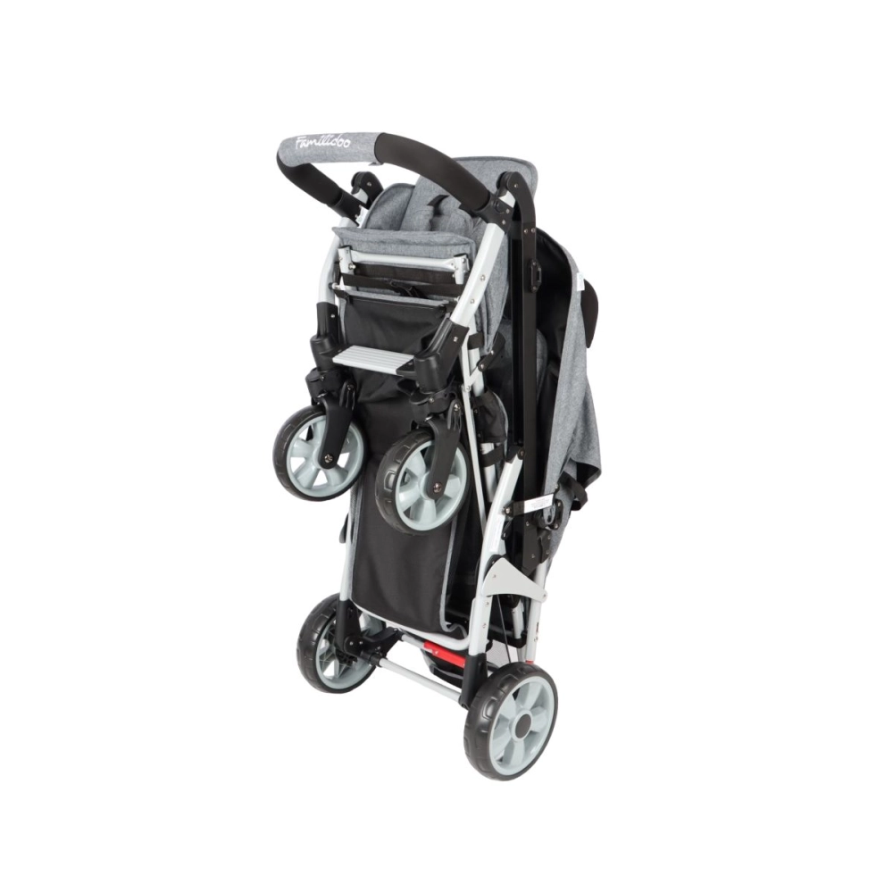 Poussette 3 Places Familidoo Lidoo H3E + Ergondrive - Full Grey