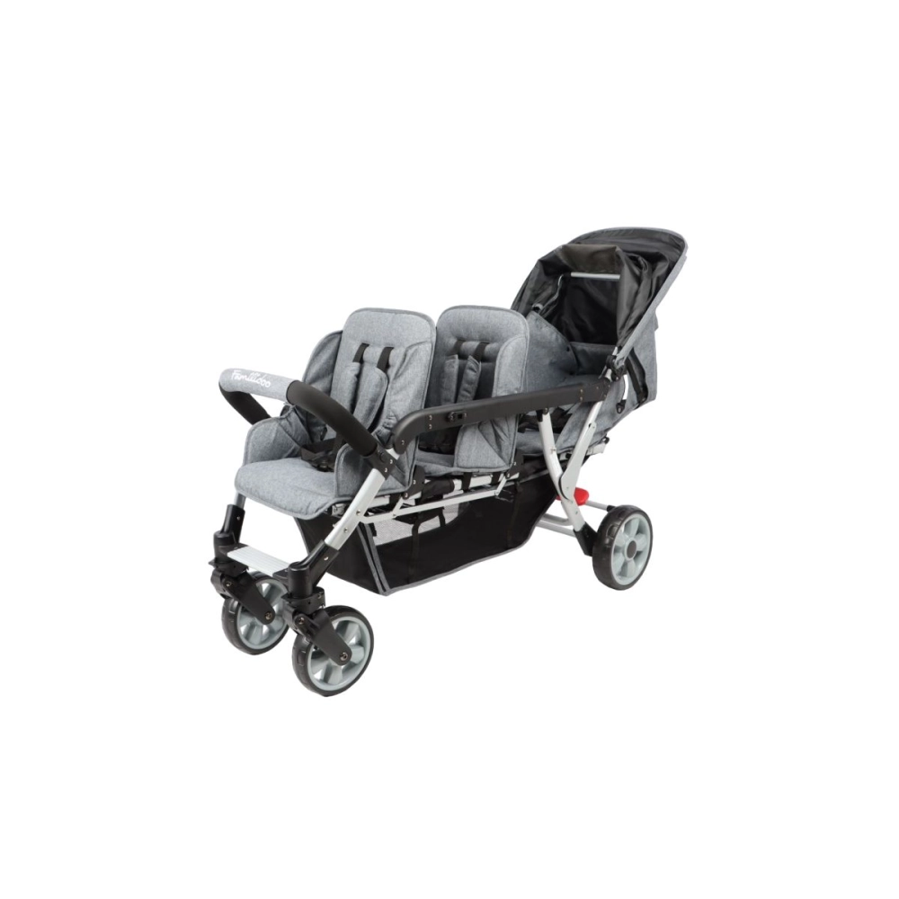 Poussette 3 Places Familidoo Lidoo H3E + Ergondrive - Full Grey