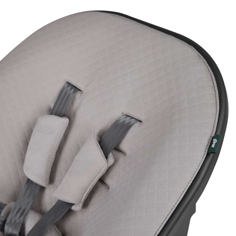 Set All in One Moji Chaise-Haute Yippy - Cloud + Assise Nouveau-Né - Birch + Accessoires