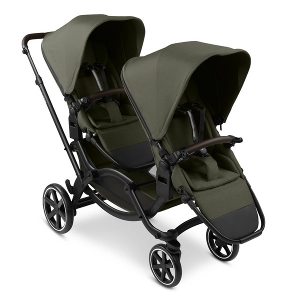 Poussette Double ABC Design Zoom 2 - Avocado + 2 Coques Auto Cybex Cloud G i-Size - Moon Black