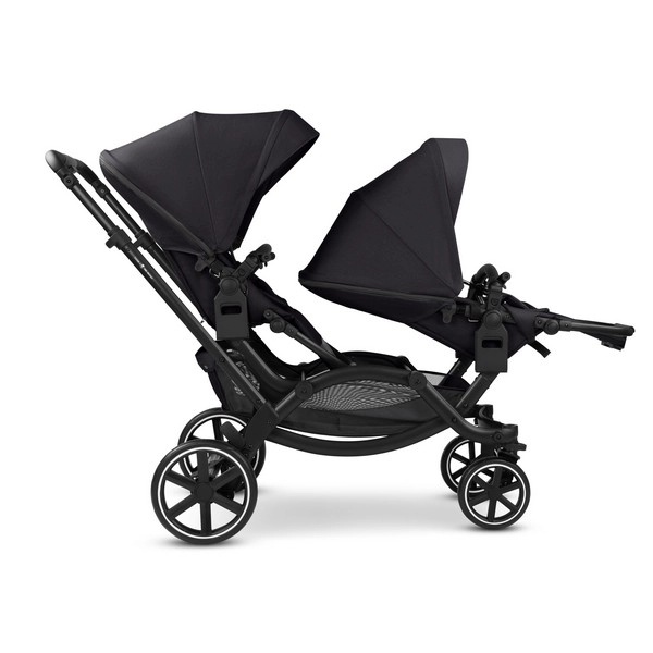 Poussette Double ABC Design Zoom 2 - Coal + 2 Coques Auto Cybex Cloud G i-Size - Moon Black
