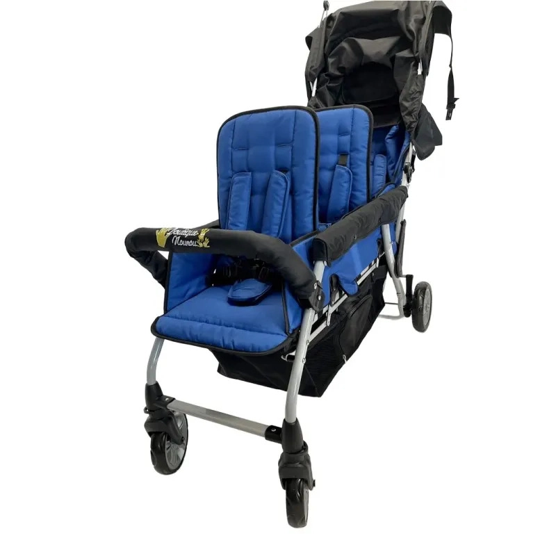 Poussette 3 Places Boutique Nounou modèle 5 - Bleu
