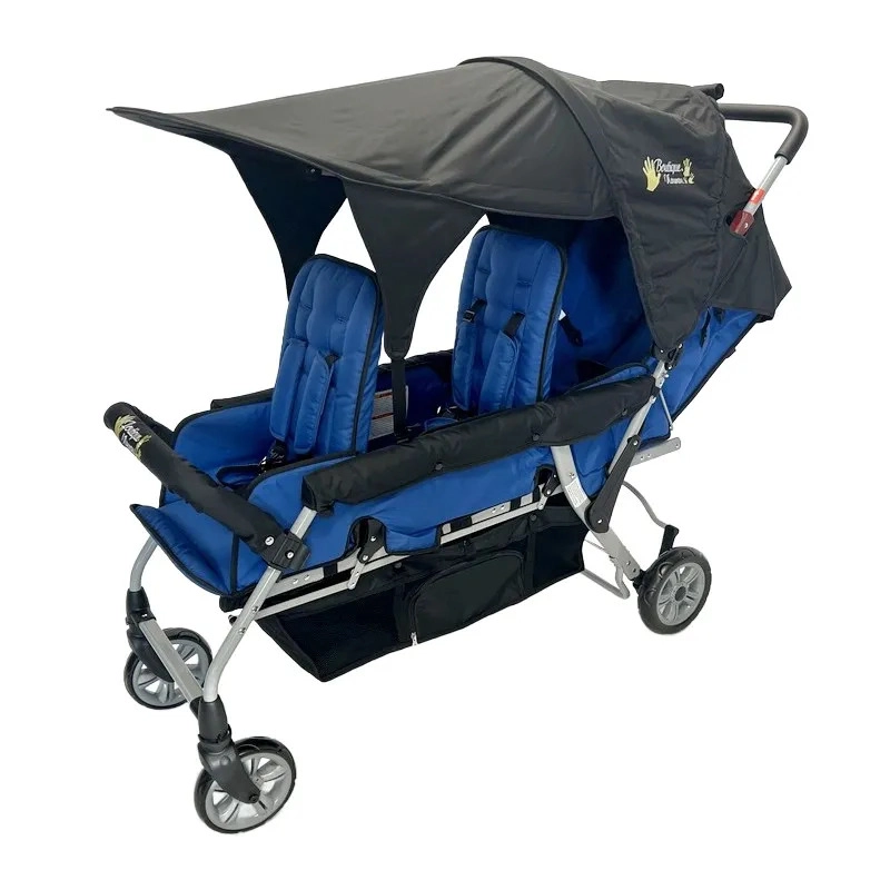 Poussette 3 Places Boutique Nounou modèle 5 - Bleu