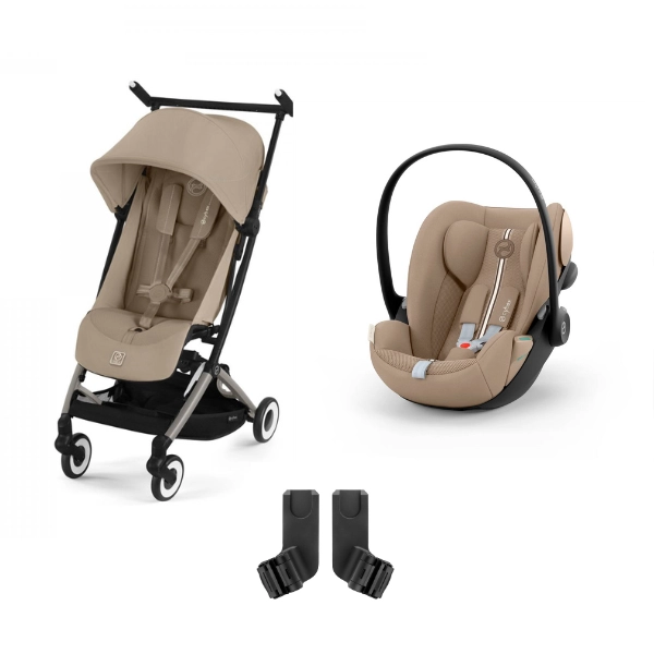 Poussette Cybex Libelle 3 TPE - Almond Beige + Coque Auto Cloud G i-Size - Almond Beige (Plus)