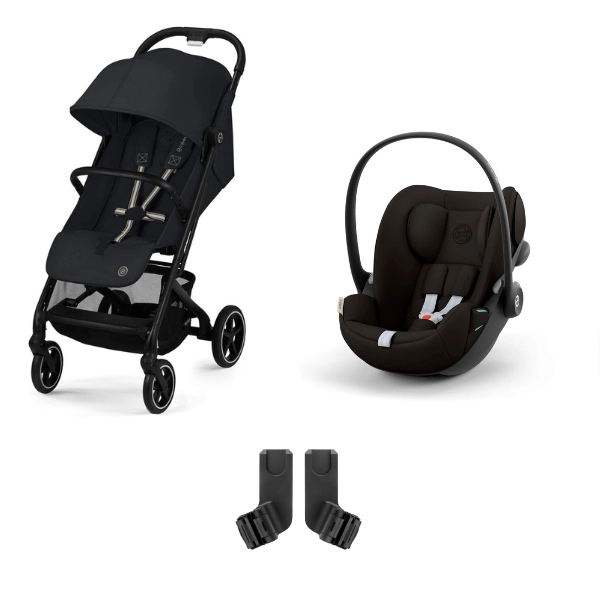 Poussette Cybex Beezy 3 - Magic Black + Coque Auto 40-87cm Cybex Cloud G i-Size - Magic Black