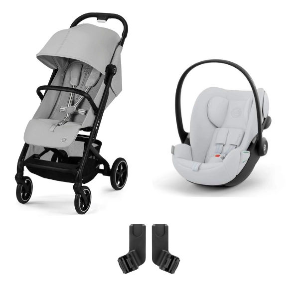 Poussette Cybex Beezy 3 - Fog Grey + Coque Auto 40-87cm Cybex Cloud G i-Size - Fog Grey