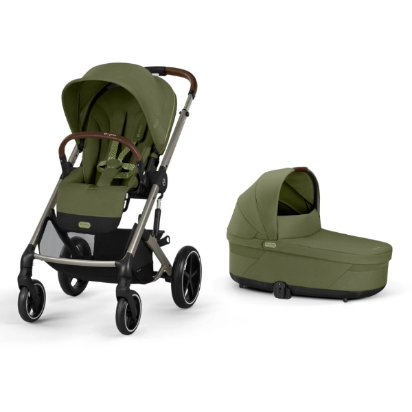 Poussette Cybex Balios S Lux 2 TPE - Moss Green + Nacelle Cot S Lux