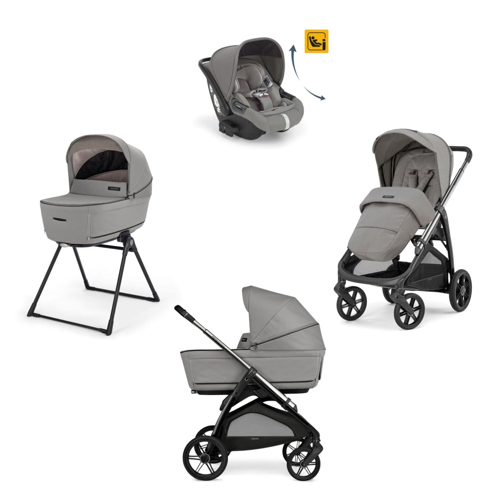 Poussette Inglesina (Système Quattro Aptica Darwin Recline) Litio Black - Platinum Grey