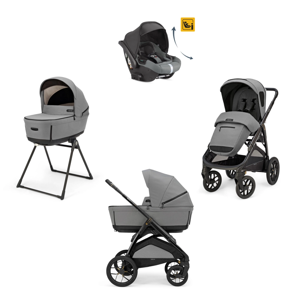 Poussette Inglesina (Système Quattro Aptica XT Darwin Recline) Total Black - Canyon grey