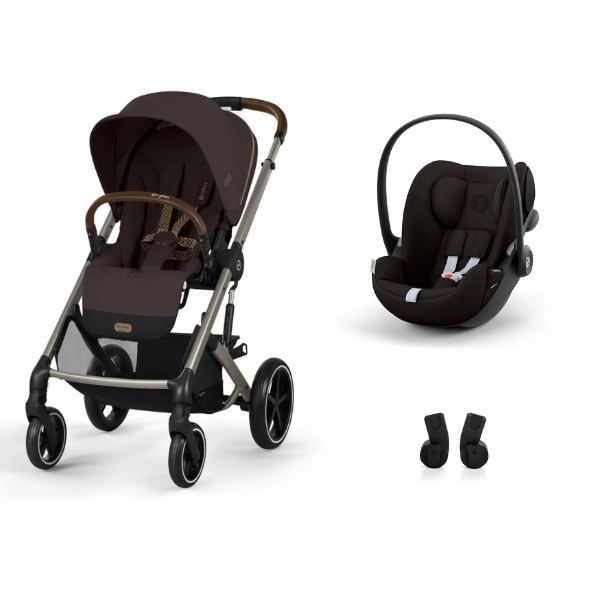 Poussette Cybex Balios S Lux 2 TPE - Chocolate Brown + Coque Auto Cloud G i-Size - Magic Black