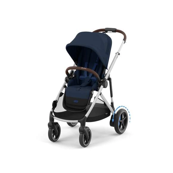 Poussette Cybex eGazelle S2 SLV - Ocean Blue + Nacelle Gazelle Cot + Coque Auto Cloud G i-Size - Ocean Blue (Plus)