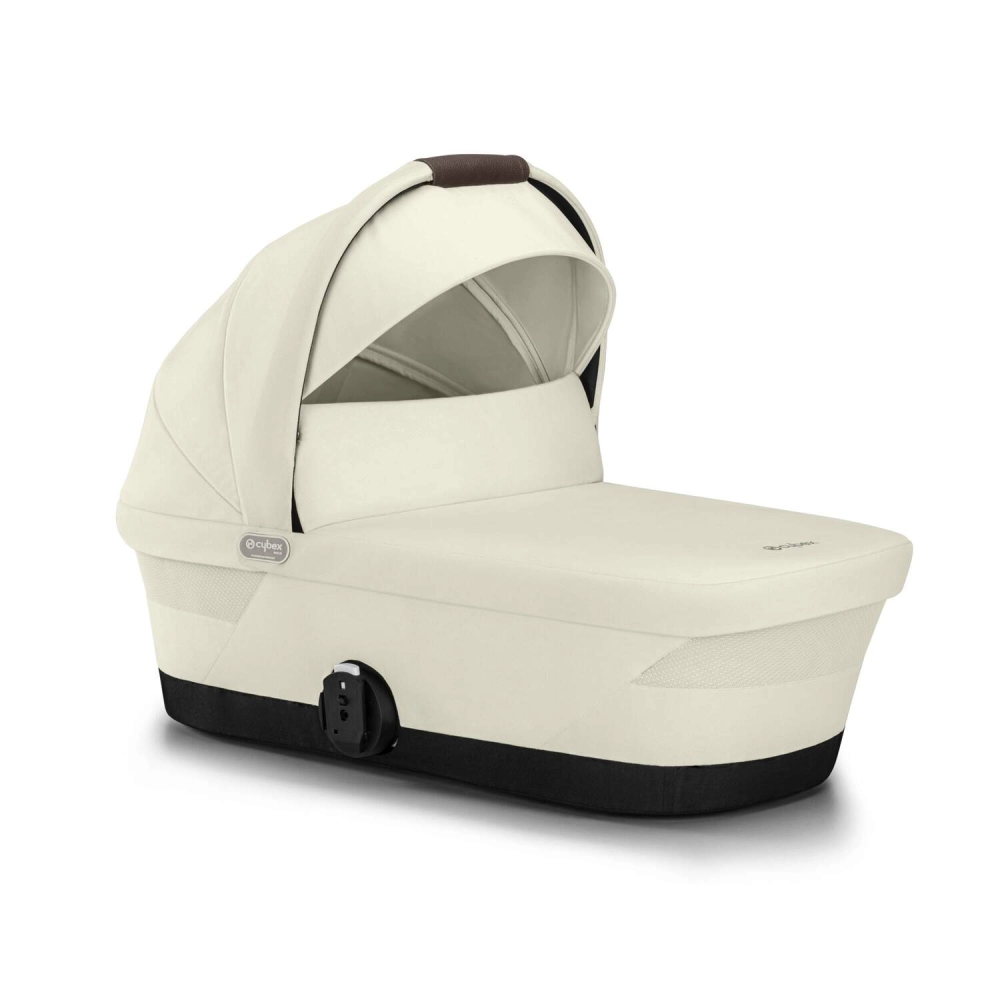 Poussette Double Cybex eGazelle S2 TPE - Seashell Beige + 2 Nacelles Gazelle Cot + 2 Coques Autos Cloud G i-Size - Magic Black