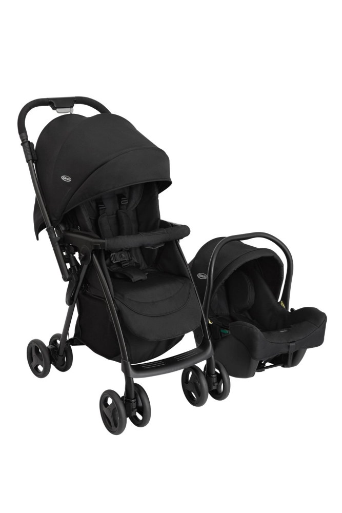 REVAYA DUO - Poussette + SnugLite + Protection pluie - Graco - MIDNIGHT
