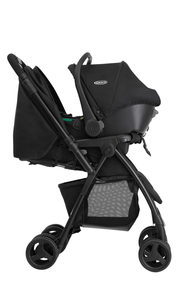 REVAYA DUO - Poussette + SnugLite + Protection pluie - Graco - MIDNIGHT