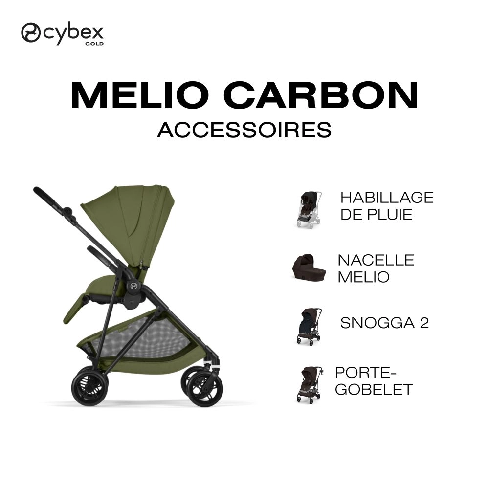 Poussette Citadine Melio Carbon 6 - CYBEX - Moss Green