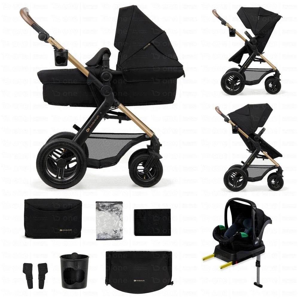 Poussette 4en1 MOOV 2 (roues AIR) - Kinderkraft - noir