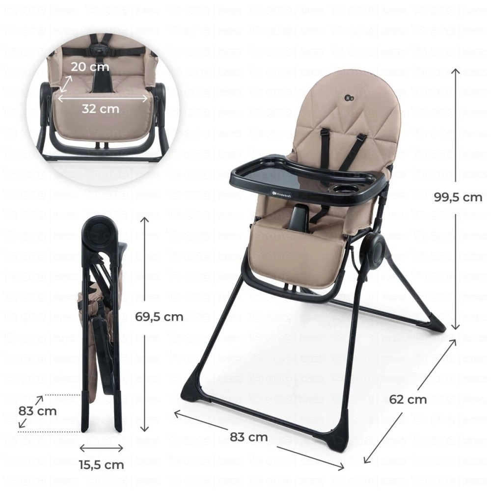 Chaise haute BINCI - Kinderkraft - beige