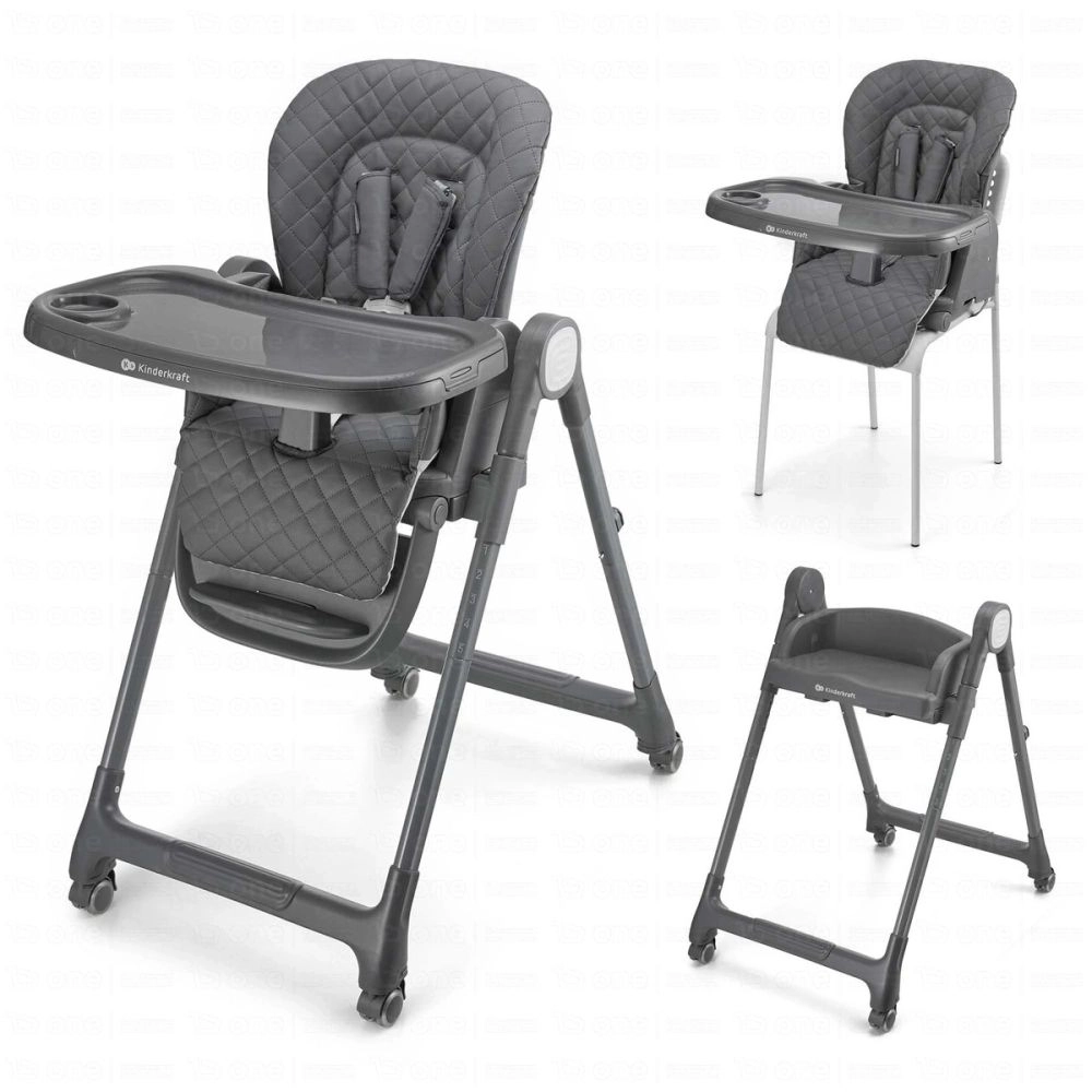 Chaise haute 3-en-1 TULO - Kinderkraft - gris
