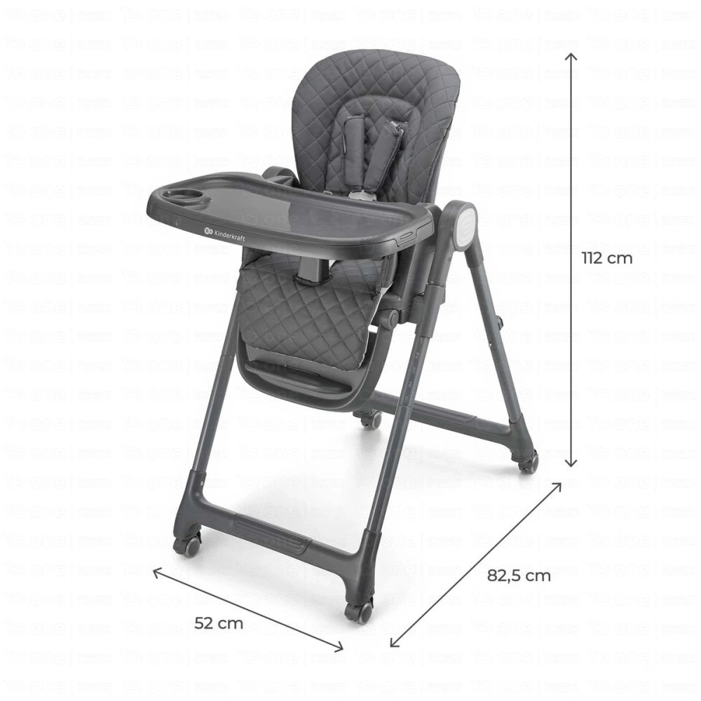 Chaise haute 3-en-1 TULO - Kinderkraft - gris