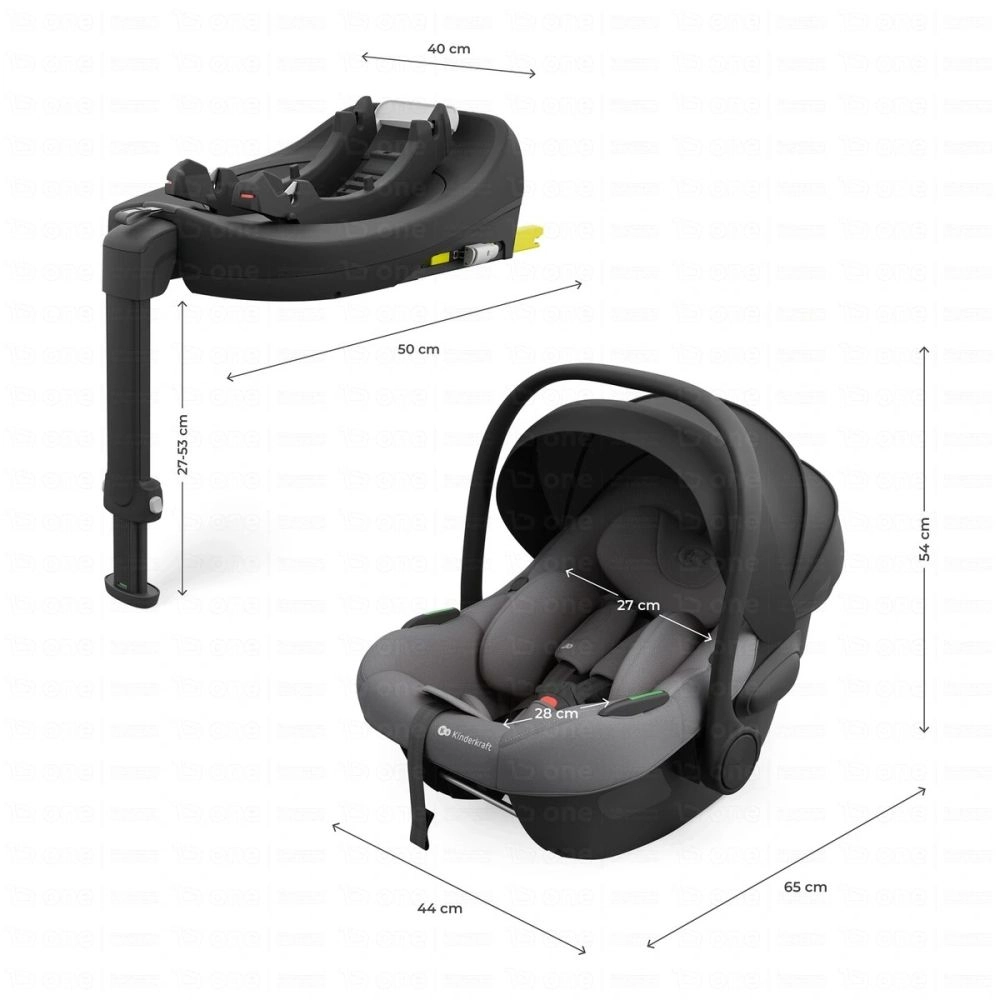 Siège auto I-LITE + base ENDURA SAFE FX - Kinderkraft - gris