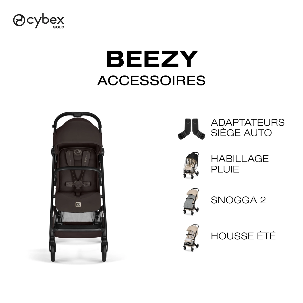 Poussette Compacte et Citadine Beezy 4 - CYBEX - Chocolate Brown