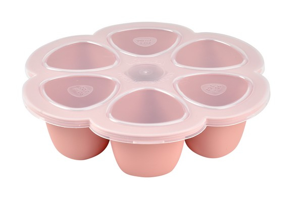 Multiportions Silicone 6x90ml Béaba - Old Pink