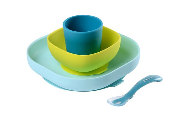 Set Vaisselle Silicone Béaba - Blue