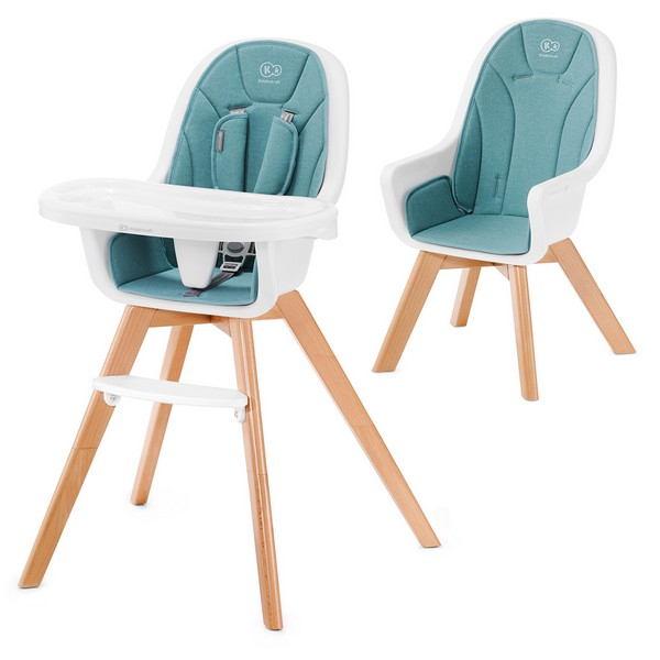 Chaise Haute 2-en-1 Kinderkraft Tixi - Turquoise