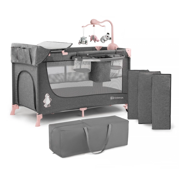 Lit Parapluie Kinderkraft Joy + Accessoires - Pink