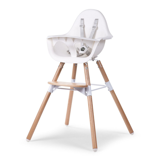 Chaise Haute Childhome Evolu 2 - Naturel/Blanc