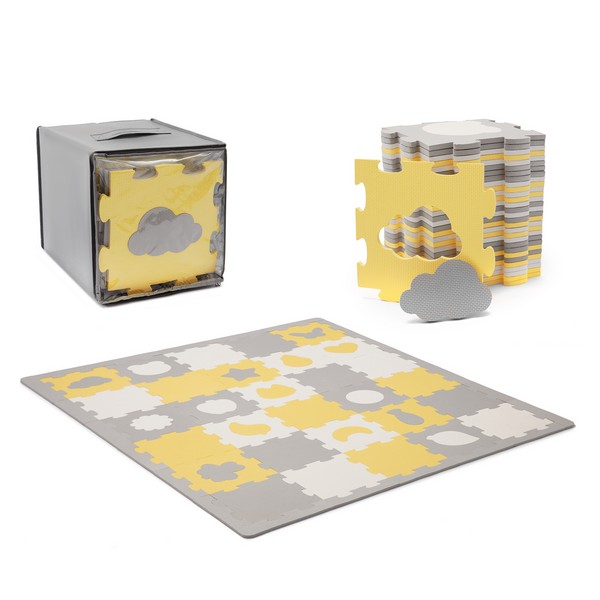 Tapis d'Éveil Kinderkraft Luno Shapes - Yellow