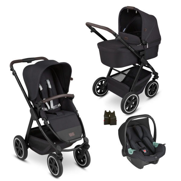 Poussette ABC Design Samba + Nacelle Fashion Edition - Midnight + Coque Auto Tulip - Black (2022)