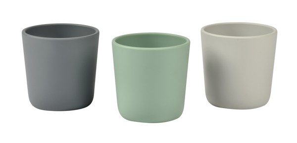 Lot 3 Verres Silicone Béaba - Vert Sauge
