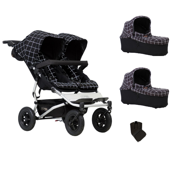 Poussette Double Mountain Buggy Duet V3.2 - Grid + 2 Nacelles Plus