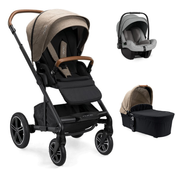 Poussette Nuna Mixx Next + Nacelle - Mocha + Coque Auto Pipa Next - Frost