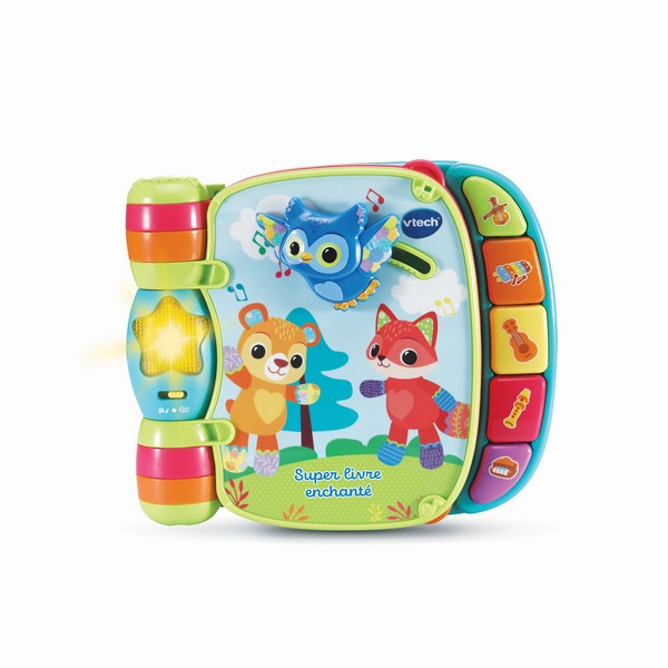 Jouet d'Éveil VTech Super Livre Enchanté des Baby Loulous - Bleu