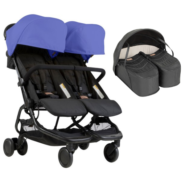 Poussette Double Mountain Buggy Nano Duo - Nautical + Cocoon Jumeaux