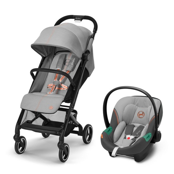 Poussette Cybex Beezy + Coque Auto 0-13kg Cybex Aton S2 i-Size - Lava Grey