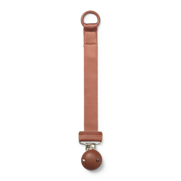 Elodie Wooden Pacifier Clip - Burned Clay