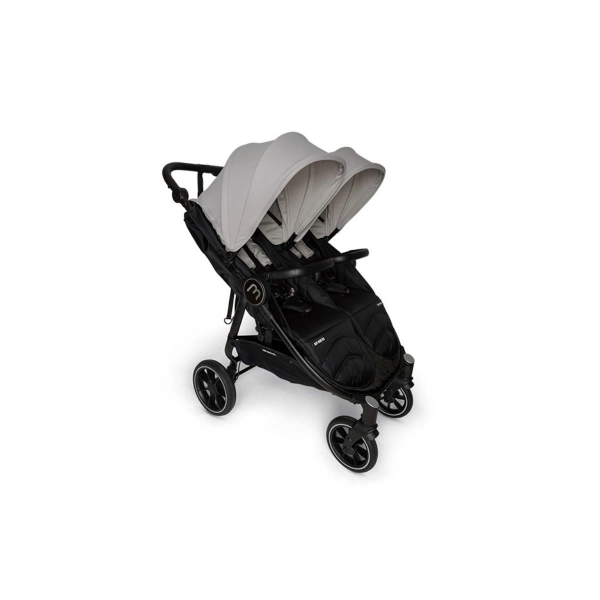 Poussette Double Baby Monsters Easy Twin 4 - Châssis Noir / Canopys Stone
