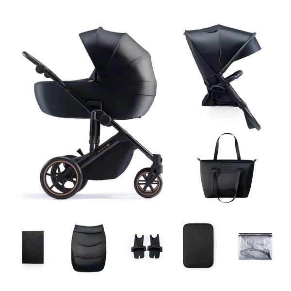 Poussette Kinderkraft Prime 2 + Nacelle - Venezian Black