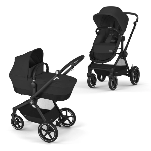 Poussette Cybex Eos Lux - Châssis Black/ Moon Black (2023)