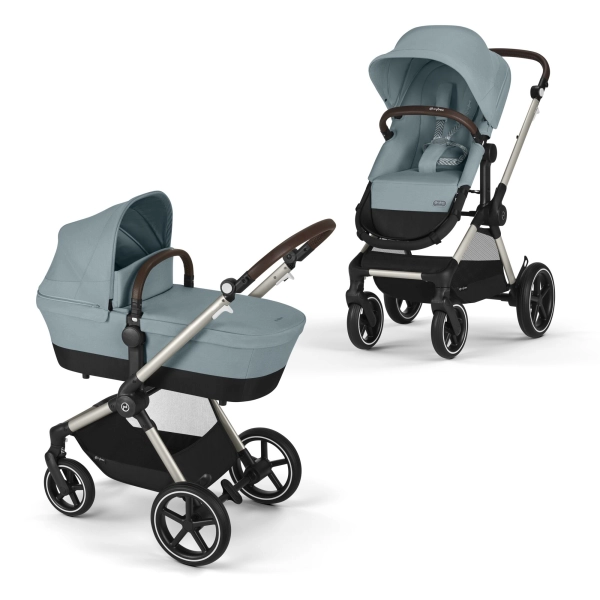 Poussette Cybex Eos Lux - Châssis Taupe/ Sky Blue (2023)