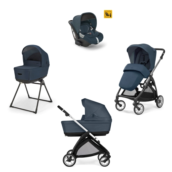 Poussette Inglesina (Système Quattro Electa Darwin) Silver Black - Hudson Blue