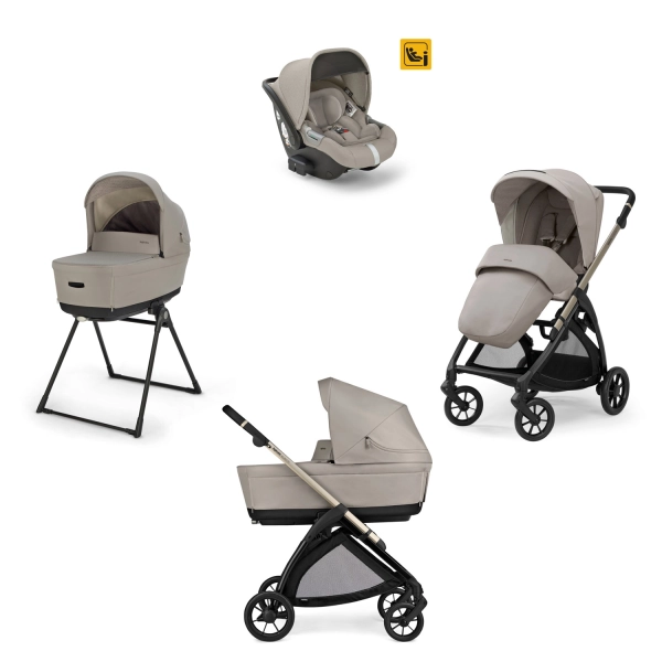 Poussette Inglesina (Système Quattro Electa Darwin) Iridium Black - Battery Beige